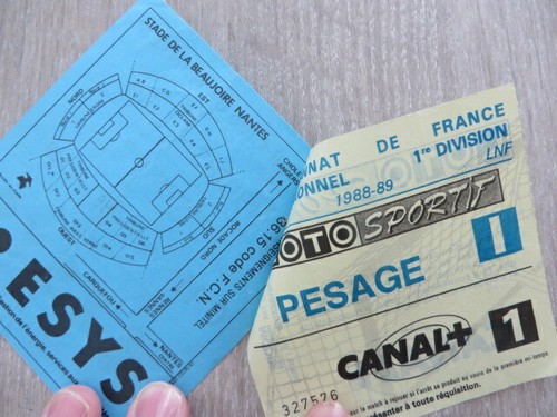 Ticket billet 1988 - billet, fcna