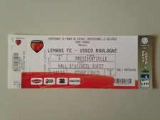 TICKET MATCH LE MANS - US BOULOGNE JOURNEE 13 2011 - CHAMPIONNAT DE FRANCE