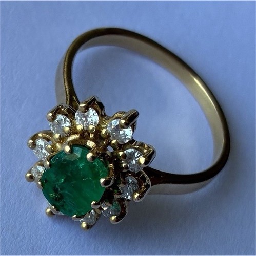 Bague sertie jaune - bague, or