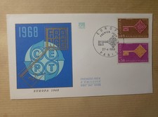 enveloppe premier jour 1968 europa
