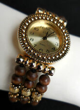 VIVANI-K711 ANCIENNE Mtr QUARTZ DAME,BRACELET BOULES D'EPOQUE, BETG & FONCTIONS