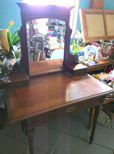 Coiffeuse ancienne avec - coiffeuse,
