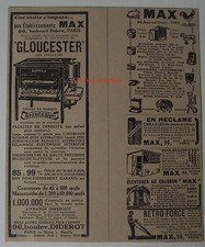 Publicité ancienne Couveuse Gloucester,eleveuses volailles,Max,  1932,clipping