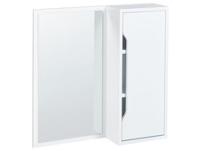 Armoire de Toilette avec Miroir Scandinave en MDP 60 x 60 cm Meuble de Rangement