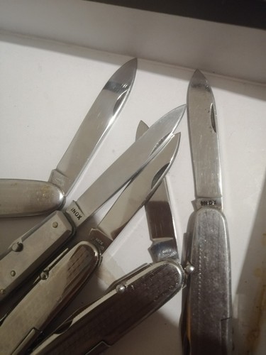 Lot couteaux inox ancien - lot,