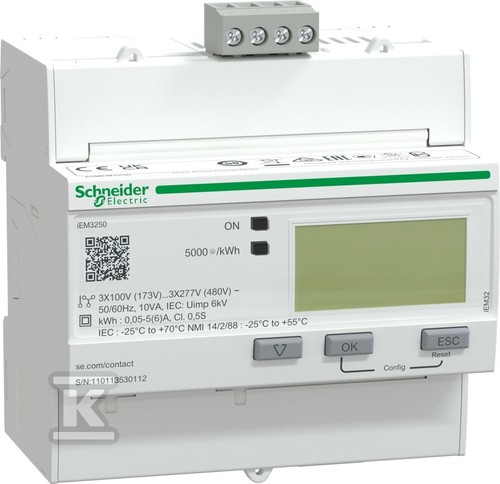 Compteur énergie triphasé - d'énergie,