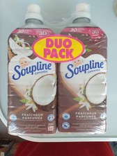 Lot De 2 Soupline Parfum Fleurs Blanches et Noix de Coco, Soit 120  lavages
