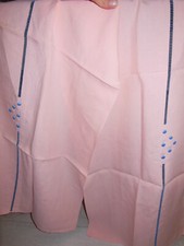 Lot 2 broderies ancienne grosse retour drap cache matelas rose jour plumetis  B3