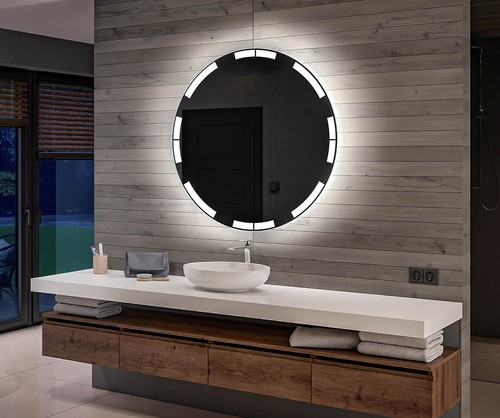 Miroir rond led éclairé - rond, par