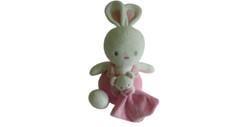 Doudou peluche lapin et son