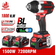 Clé à chocs sans fil 1/2" 1800NM Clé à percussion Tournevis électrique