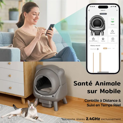 Litière chat autonettoyante - chat,