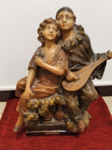 Statue groupe sujet plâtre - sujet,