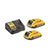 Pack de 2 batteries 18V 2 AH + 1 chargeur boite carton - DEWALT - DCB115D2