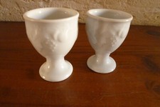 2 coquetiers porcelaine