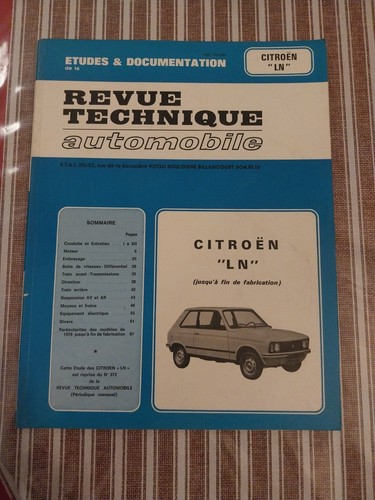 Revue technique citroen 602 - ln,