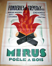  CHARLES LOUPOT POELE MIRUS TREVERAY LITHO 80 X 120 AFFICHE ANCIENNE ORIGINALE 