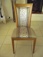 Lot de 6 chaises Collinet Merisier teinté chêne doré mat, en parfait état