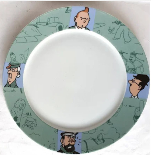 Tintin assiette porcelaine - tintin,