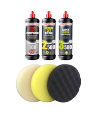 Kit de Lustrage Menzerna Trinité - 3 x 250 ml + 3 Pads Menzerna