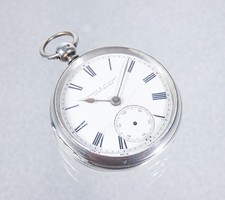 ⚜️ Montre De Poche Antique Angleterre Argent Sterling Époque 1890 À Remontage