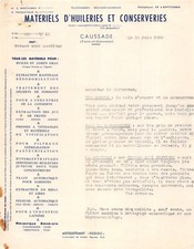 1950 MATERIELS D HUILERIES ET CONSERVERIES A CAUSSADE