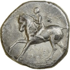 Calabre, Nomos, env. 272-240 av. J.-C., Tarente, argent, SS, SNG-ANS:1166-1167