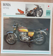 Carte moto HONDA CB 750 K 2 collection Atlas motorbike