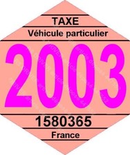 vignette fiscale 2003 pour intérieur pare-brise RENAULT PEUGEOT CITROËN OPEL ...