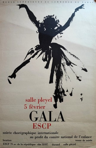 René gruau affiche gala - rené,