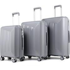 Set 3 valises 36-67-98 litres ABS avec 4 roulettes Argenté Royalty Line RLLTS187