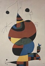 Joan Miró lithographie Femme oiseau étoile (Hommage à Pablo Picasso 1966) Miro