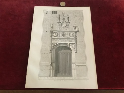 Gravure ancienne architecte - gravure,