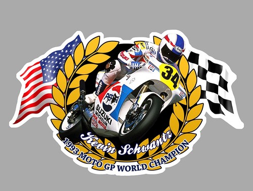 Sticker kevin schwantz - #34, –