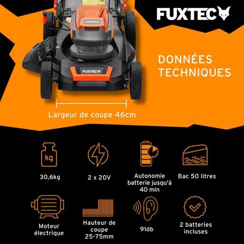 Fuxtec batterie tondeuse 40v - batterie,