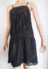 Robe noir et or, femme, Juju