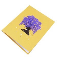  Cartes de voeux Wisteria 3D Carte de voeux 3D creuse Carte de voeux fleur