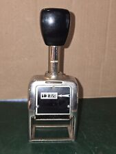 tampon dateur automatique de bureau en métal chromé et bakélite