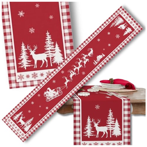 Nappe rouge avec - , chemin