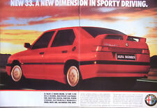 PUBLICITÉ DE PRESSE 1990 ALFA ROMEO 33 BOXER 16 V