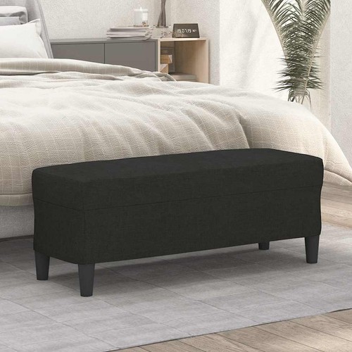 Banc noir 100x35x41 tissu - banc,