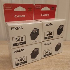 LOT DE 4 CARTOUCHES D'ENCRE D'IMPRIMANTE CANON D'ORIGINE PG 540 -BLACK-