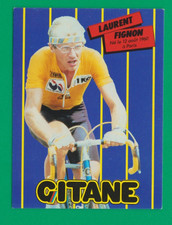 CYCLISME carte cycliste LAURENT FIGNON en jaune Equipe RENAULT ELF GITANE 1983