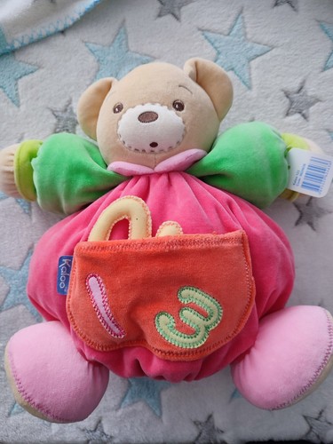 Gros doudou ours boule - ours, rose