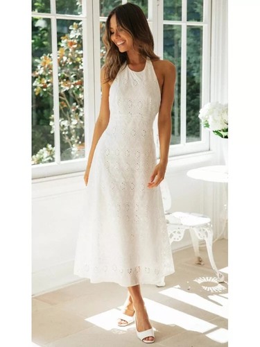 Robe élégante longue blanche - longue,