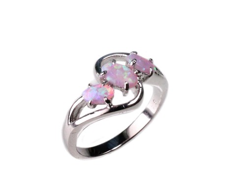 Bague torsadée opalite - en,