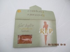 BAS COUTURE   NYLON  '''REP"""  VINTAGE  T 1   pied 21,5cm   ht 74cm   ROUX