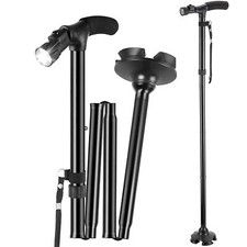 Canne de Marche Pliante avec Lumière LED pour Homme et Femme Canne de Marche ...