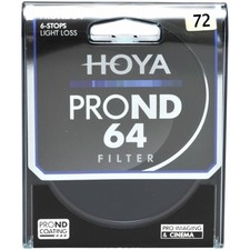 Filtre Hoya Pro ND64 6 S'Arrête 72mm Light Perte