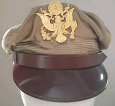 Casquette d'officier US Air Force crusher beige - American Ace - WW2 ORIGINALE